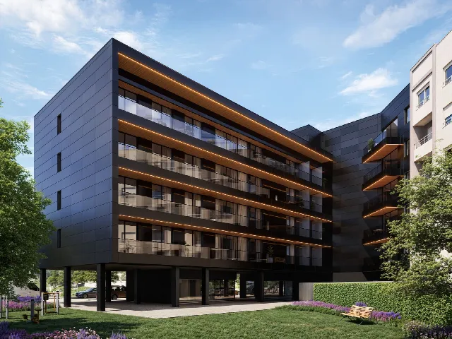 Arquitetura e varandas do Mira Brandinhães Residence